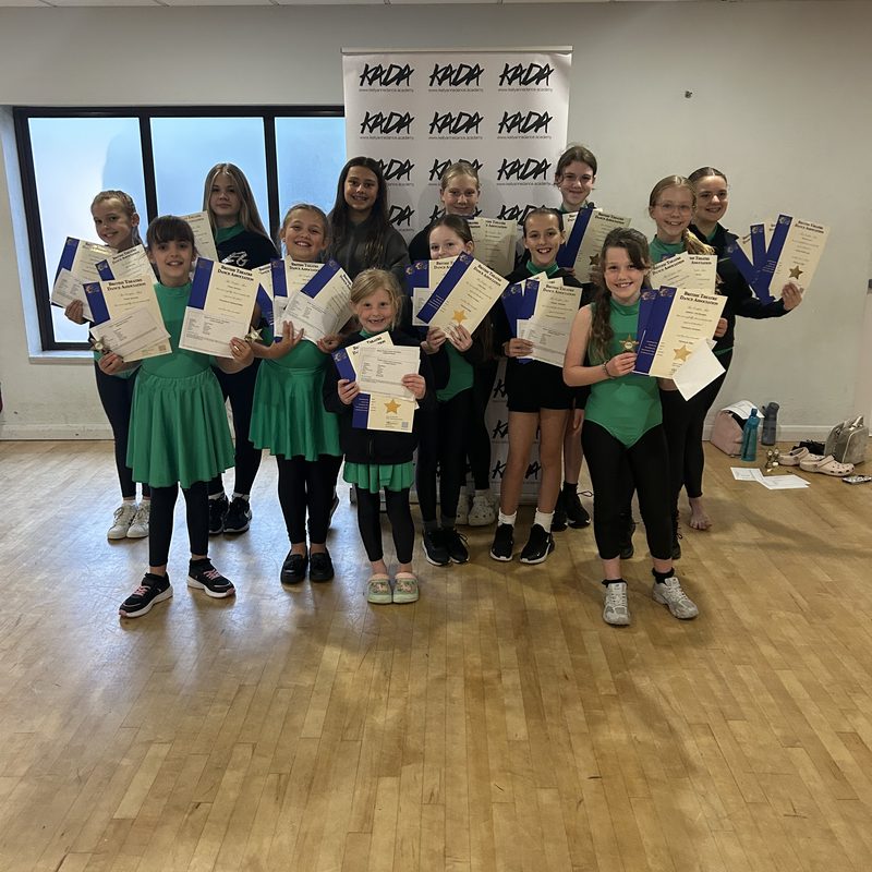 KADA pupils with their exam certificates